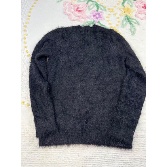 A New Day Women's Black Fuzzy Knit Sweater Crew Neck Soft Pullover Size S - Picture 6 of 7
